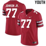 NCAA Ohio State Buckeyes Youth #77 Paris Johnson Jr. Scarlet Nike Football College Jersey OZG2645FM